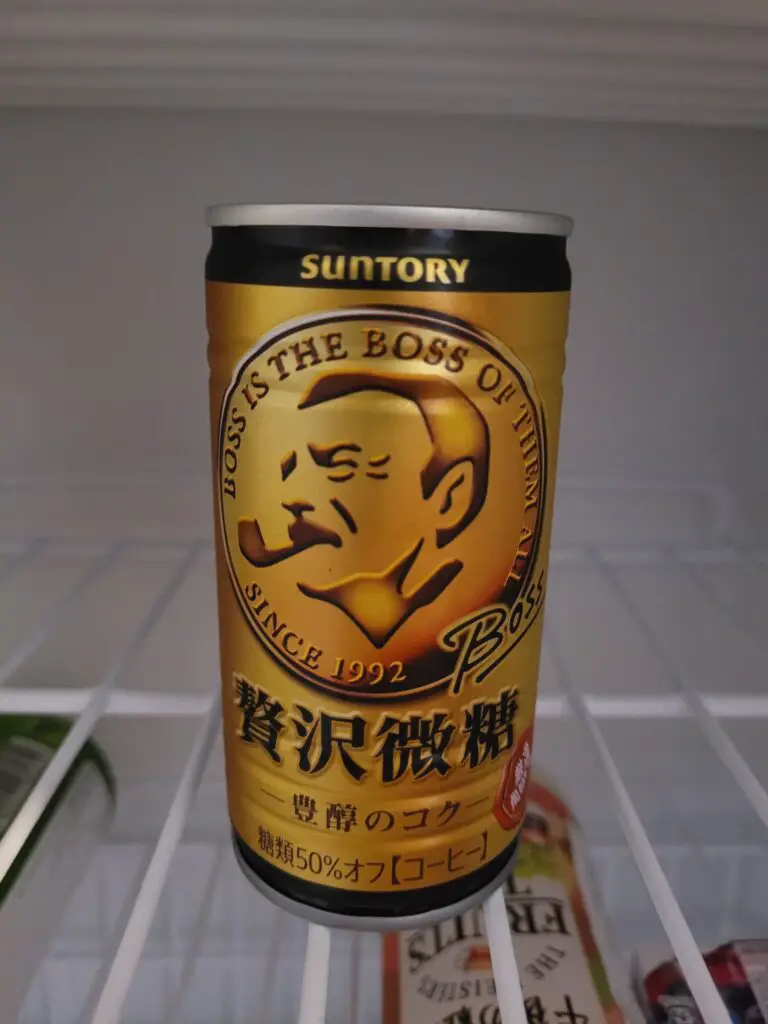Suntory BOSS Zeitaku Bito 50% Sugar coffee can.