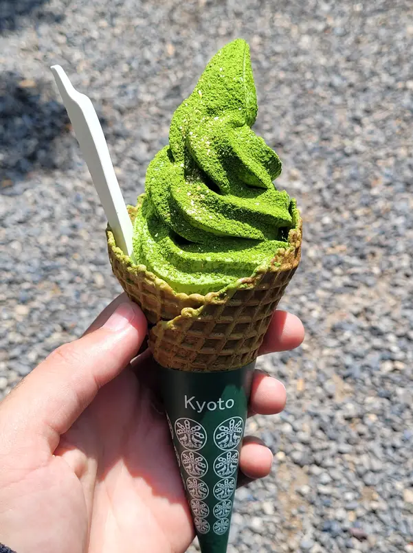 Where can you find the best matcha green tea ice cream in Kyoto?