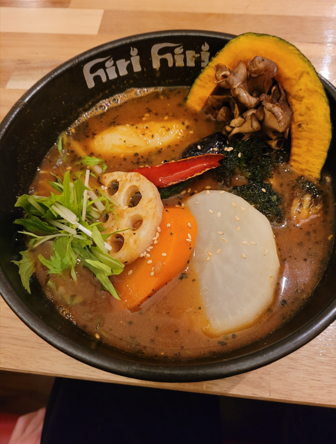 Hiri Hiri Soup Curry delivers the iconic flavor of Hokkaido