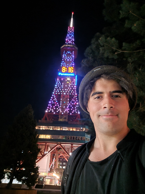 Night view of Sapporo TV Tower, Hokkaido, Japan.