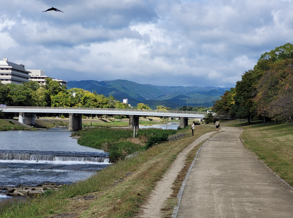 Epic scenery at the Kamo River in Kyoto.