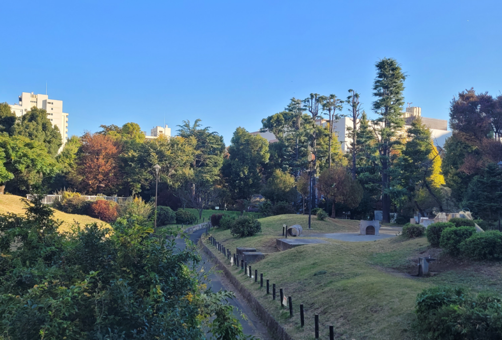 The beautiful Toyama Park at Shin-Okubo, Tokyo.